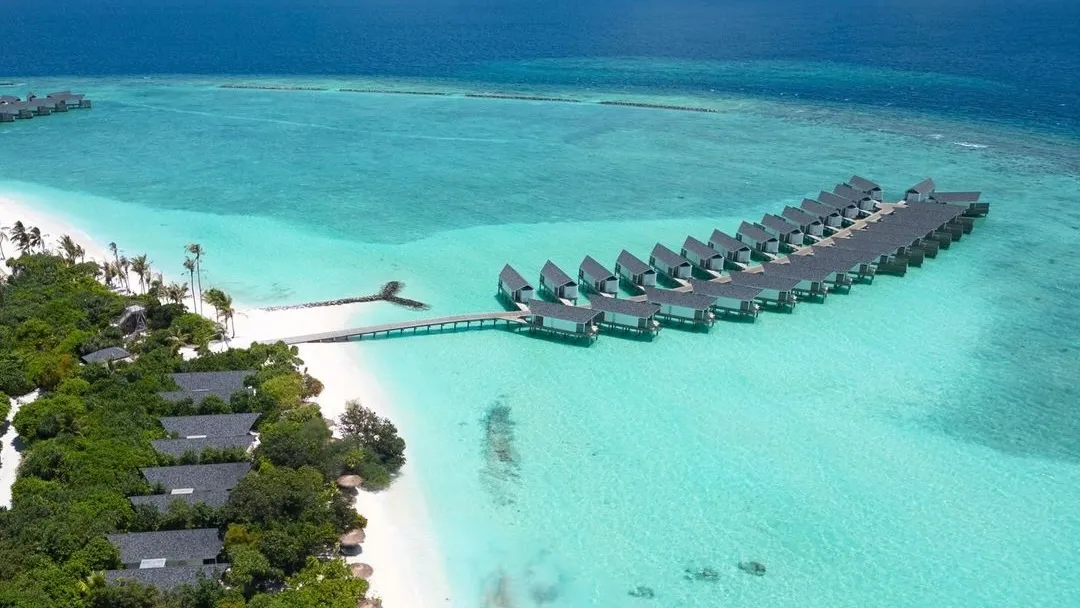 Aerial view of Amari Raaya Maldives